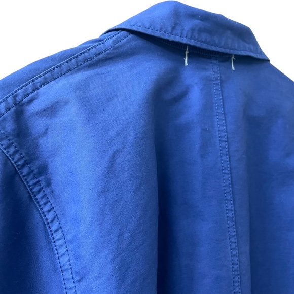 Alex Mill Sz XS Oversized Long Work Chore Jacket Button Up Cotton Twill Navy EUC - Picture 6 of 13